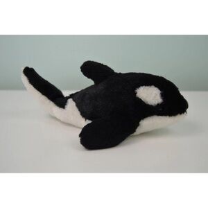 Sea World Killer Whale Orca Plush Stuffed Animal Toy Black White 8" Small